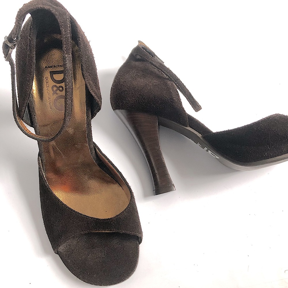 Vintage Dolce & Gabbana Peep Toe Sandals with Ankle Strap
